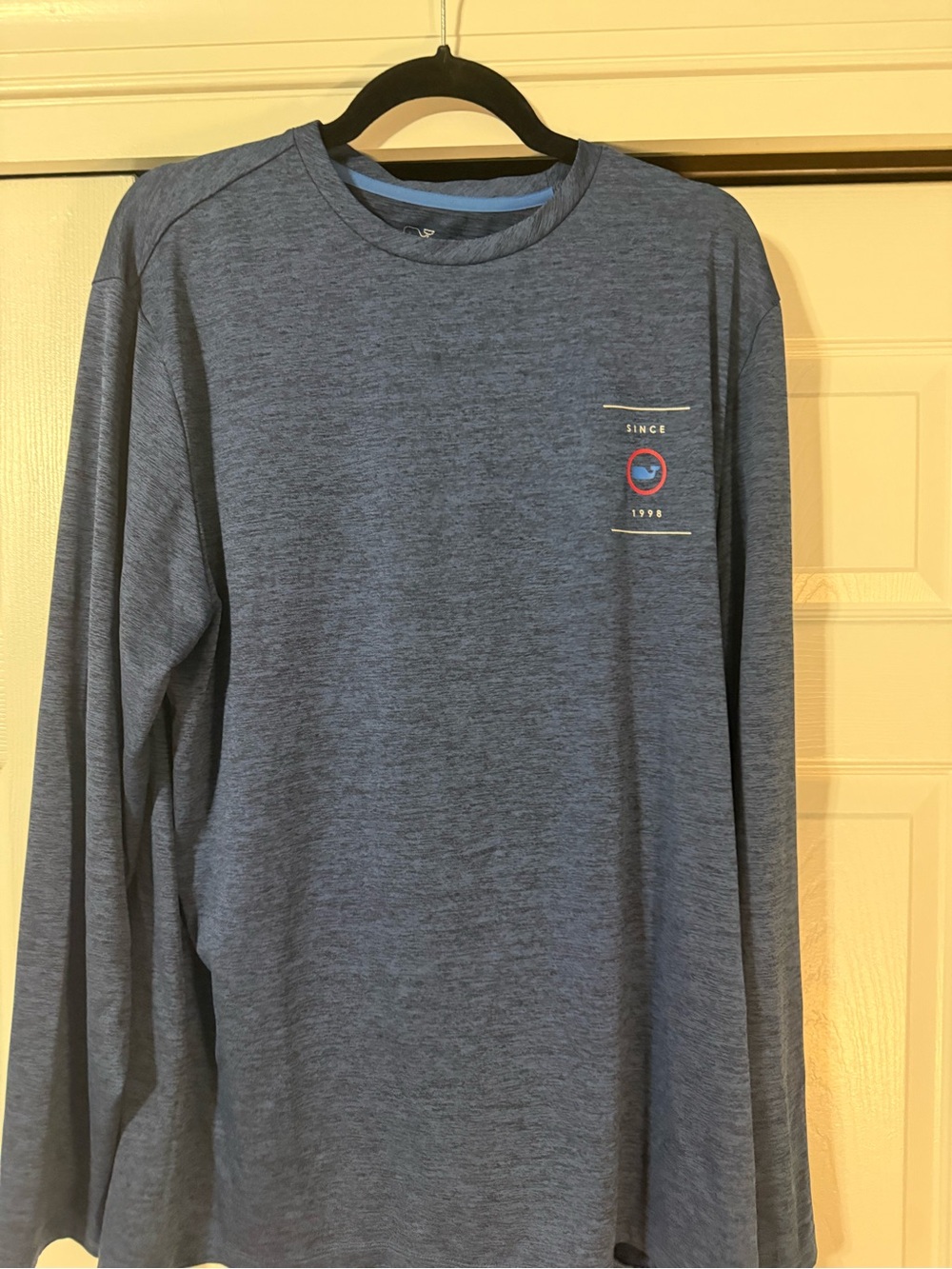 Vineyard Vines Heather Blue Long Sleeve Crewneck Shirt